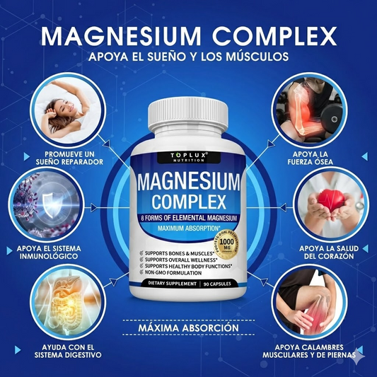 Toplux Nutrition – Magnesio Complex 8 en 1 IMPORTADO 🇺🇸