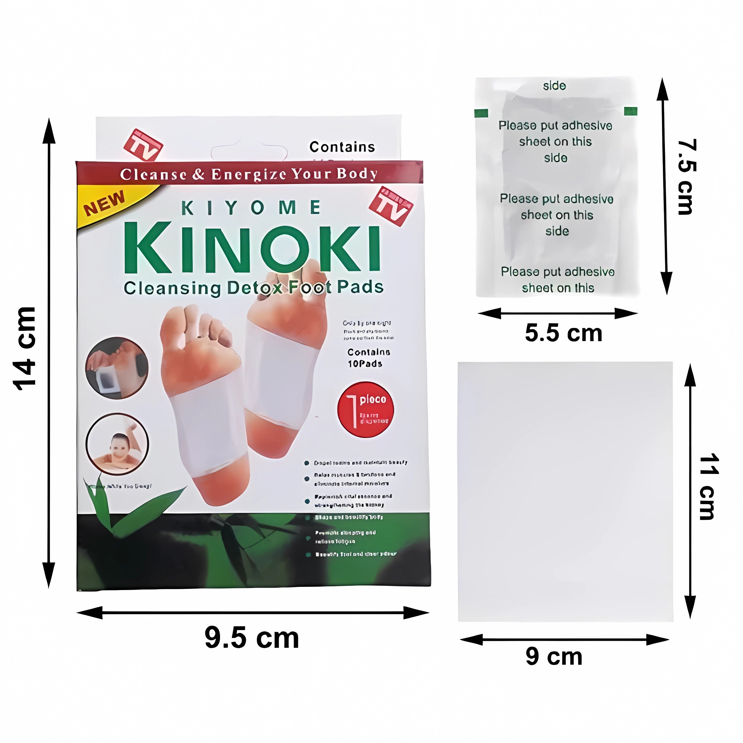 Caja x 10 Parches Kinoki  - Limpia Toxinas Mientras Duermes