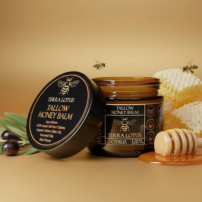 TERRA LOTUS™ – Bálsamo Natural para Estrías, Acné y Líneas de Expresión